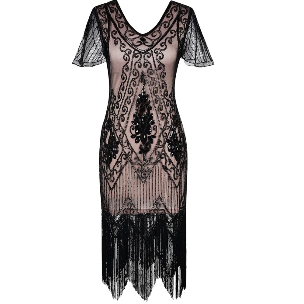 Vintage style roaring 20s flapper dress